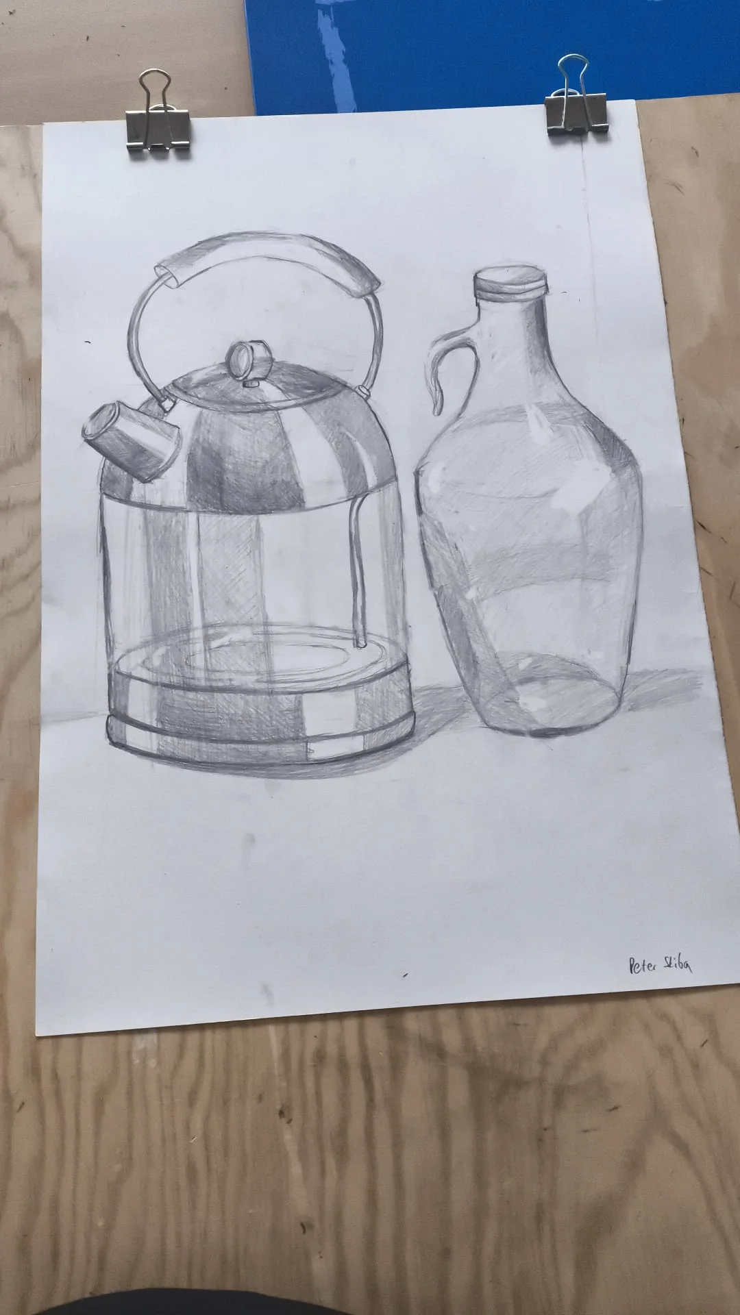 Form und Reflexion - Bleistiftzeichnung auf Papier