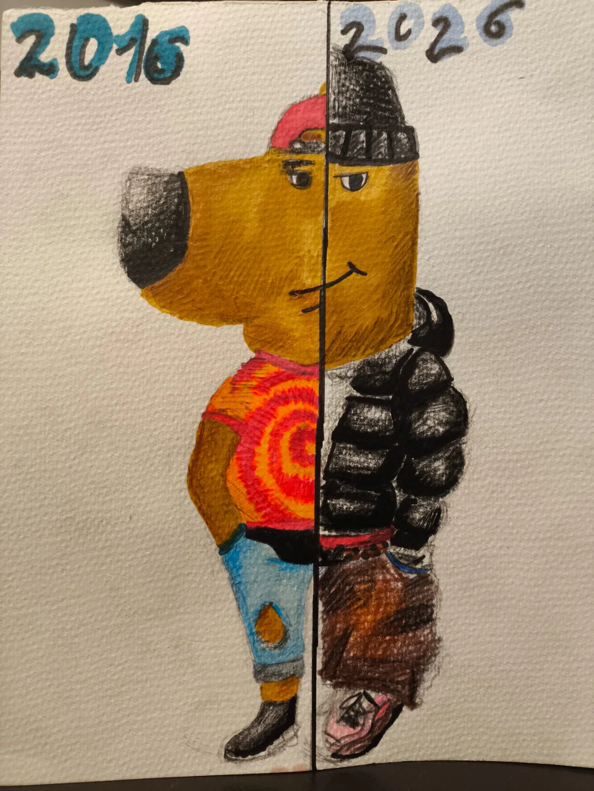 Dekaden (2016 – 2026) - Buntstift und Fineliner auf Papier