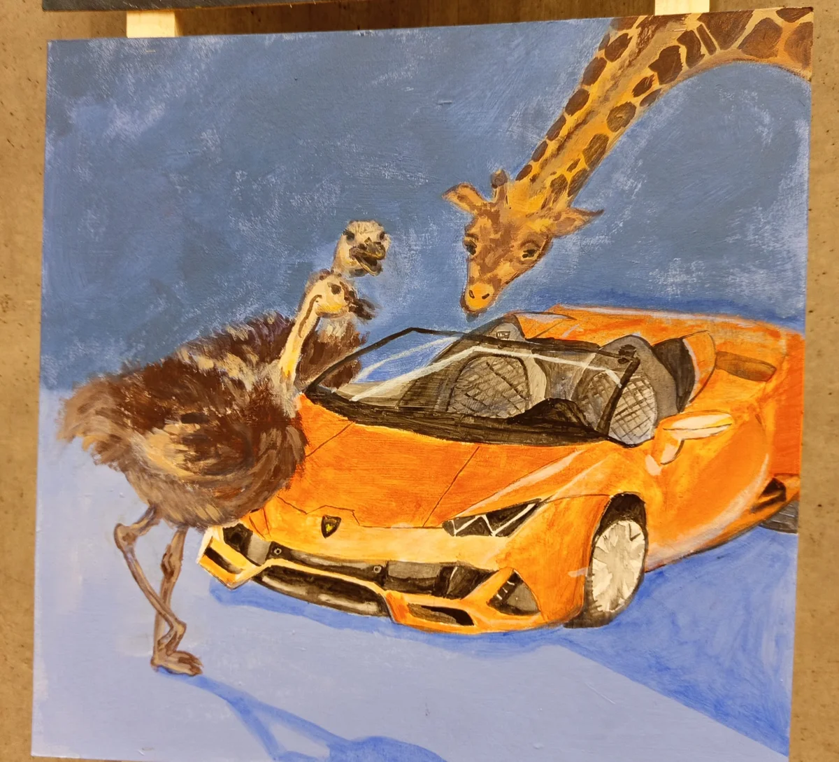 Kollision der Welten - Acryl auf Leinwand