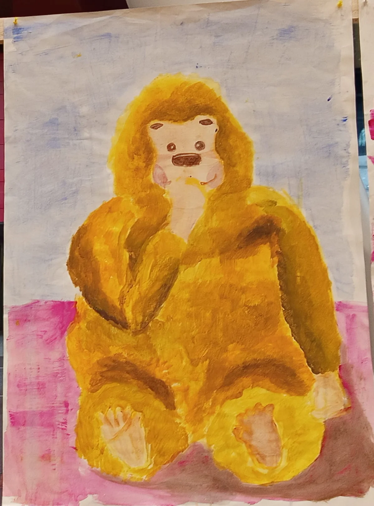 Geborgenheit - Acryl und Pastell auf Papier